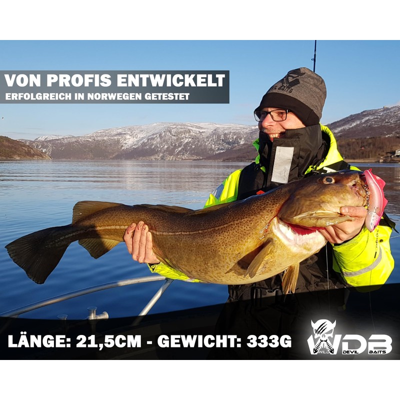 Angel-Berger Wild Devil Baits Gaint Sea Shad Halibut Pollock Bait