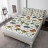 BSNTHO Dinosaur Waterproof Mattress Pads Set Jurassic Dinosaur Printed Full