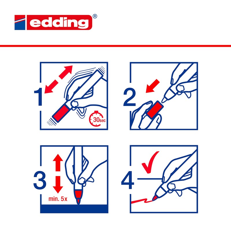 edding 4095 Chalk Marker – White – 2 Chalk Pens