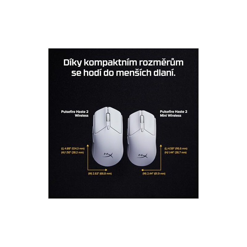 HyperX Mouse Pulsefire Haste 2 Mini - Inalámbrico para Juegos/Gaming,