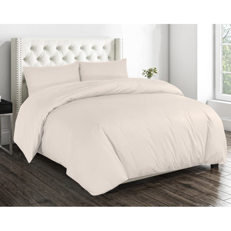 Sapphire Collection Plain Duvet Cover With Pillow Case Non Iron