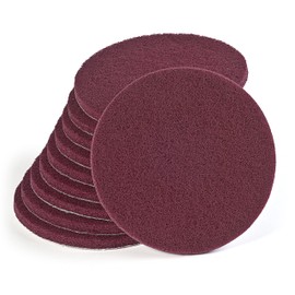 Wfix Velcro Sanding Fleece for Random Orbital Sander 150 mm P120-180 Medium Coarse Red Pack of 10 Sanding Sponge Polishing Sponge 150 mm for Metal Including Stainless Steel, Stone, Wood, Plastic etc