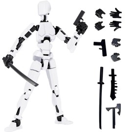 YUNTUBUK T13 Action Figure(Assembly Completed) Dummy 13 3D Robot -Lucky 13 Multi-Jointed, Movable,Perfect for Collectors and Desktop Decor(4PCS/Color)