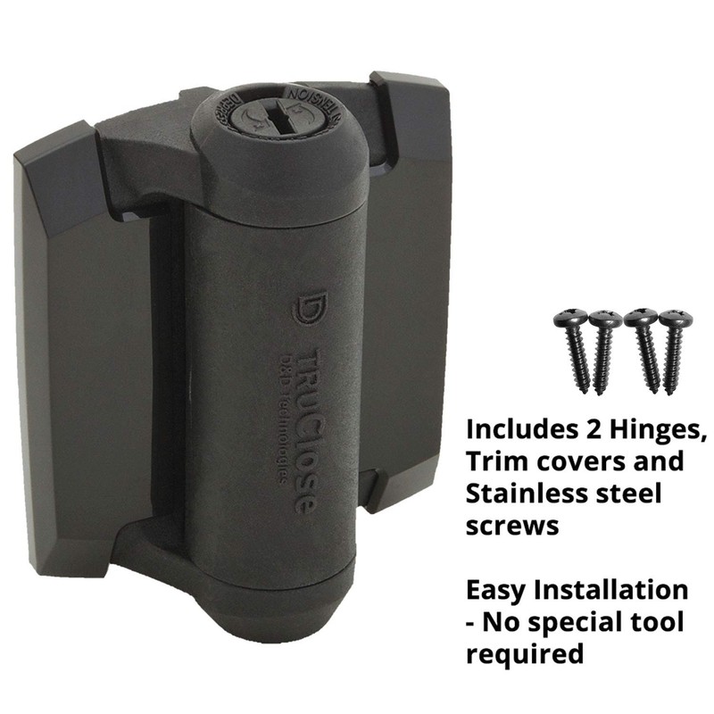 D&D Technologies TCA1S3BTS TruClose Regular Duty Self Closing Gate Hinge,