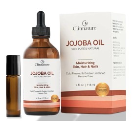 Aceite Dorado De Jojoba 100% Puro Y Prensado En Frío Para Ca