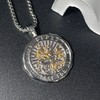 OigvcoTe Silver Gold St George Necklace Catholic Medal
