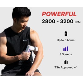 MORELIFE VivaPulse - Advanced Deep Tissue Massager with Heat and Cold Therapy, Powerful Portable Massage Gun, for Muscle Relaxation Tension Relief, Travel Friendly, White