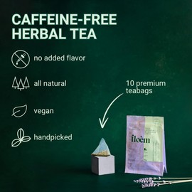 Floem - Peppermint, Lavender & Thuja Tea Bags with Labrador Tea Leaves - Premium Decaf Plant-based Herbal Tea Blend