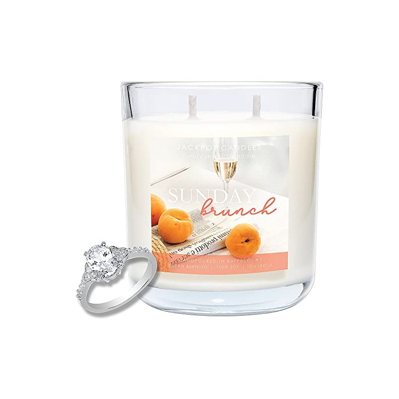 Jackpot Candles Sunday Brunch Candle with Ring Inside (Surprise Jewelry