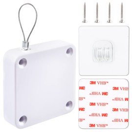 Automatic Door Closer, Hole-Free Automatic Sensor Door Closer, No Drilling, 1000G Tensile Force, Car Door Closer with Steel Drawstring for Bedroom/Storm/House