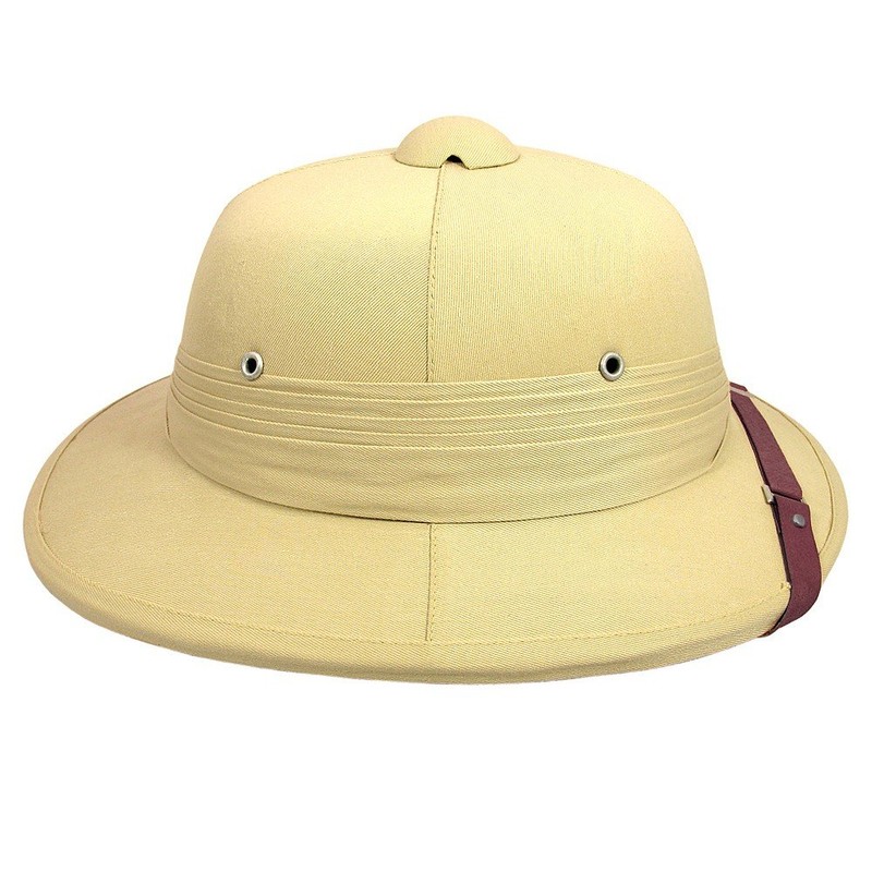 Indian Pith Helmet (Adjustable, Khaki)