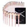 Set 28 Brochas De Maquillaje Profesional Con Estuche Brocha Color