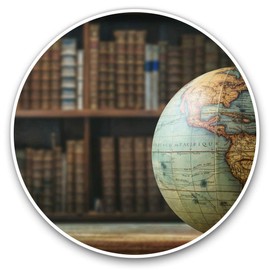 Awesome Vinyl Stickers (Set of 2) 15cm - Earth Globe Travel Geography Student Fun Decals for Laptops,Tablets,Luggage,Scrap Booking,Fridges #24159