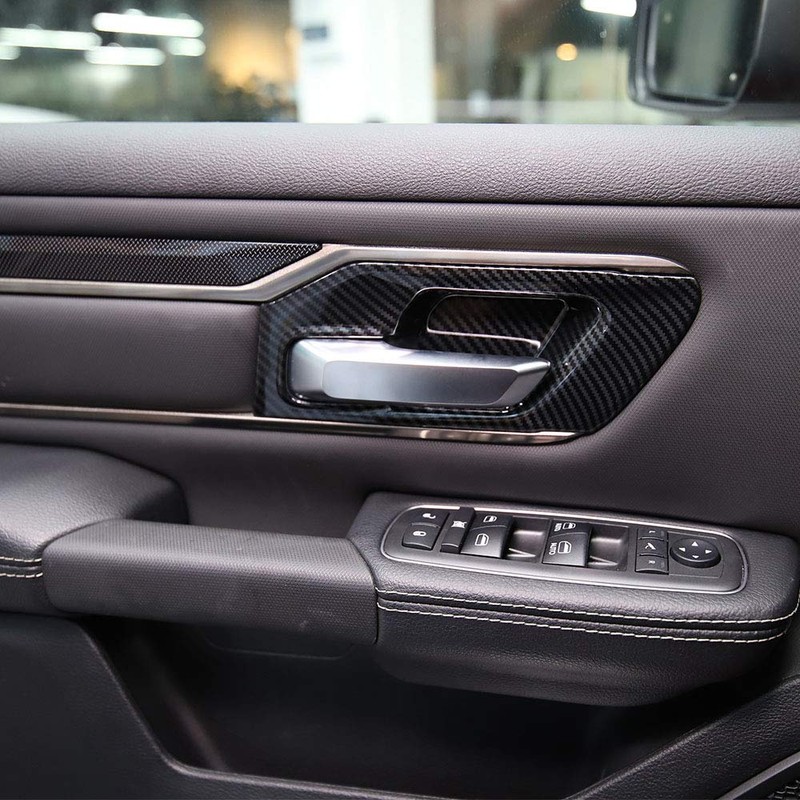 Korlot Carbon Fiber Style Interior Door Handle Bowl Panel Cover