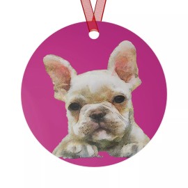 Generic French Bulldog 'Bouvier' Christmas Tree  Metal Ornaments