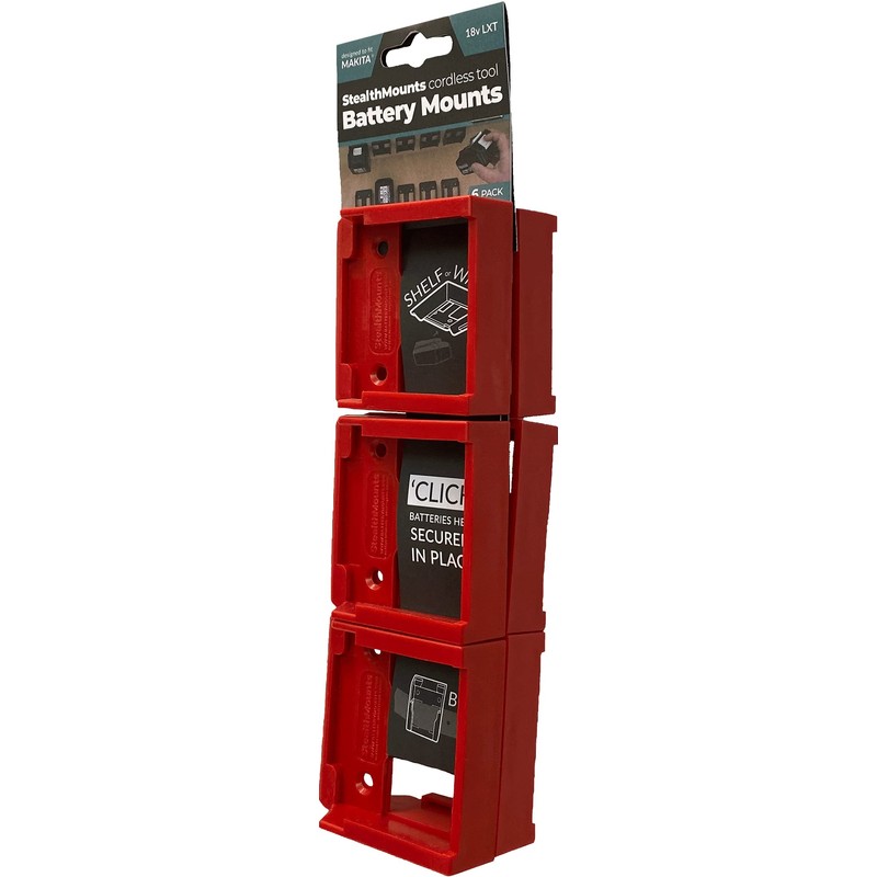 StealthMounts Battery Holder Compatible with Makita 18V (6 Pack) -