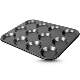Albert Austin Teflon Fairy Bun Non-Stick Cupcake Tray Muffin Tin Premium Coated, Cupcake Tins for Baking 12 Muffin Or Cupcake - 28x21x1.2cm Carbon Steel for Your Muffin Time