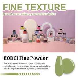 eodci Dip Powder Matcha Green Color Nail Dipping Powder French Powder Pro Collection System Nail Art Starter Manicure Salon DIY at Home No Needed Nail Lamp Curing Odor-Free&Long-Lasting 1 Oz