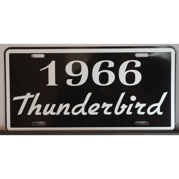 Motown Automotive Design Metal License Plate 1966 66 Thunderbird T-Bird FITS Ford TAG 6 X 12 HOT Rod Muscle CAR Truck Classic Museum Collection Novelty Gift Sign