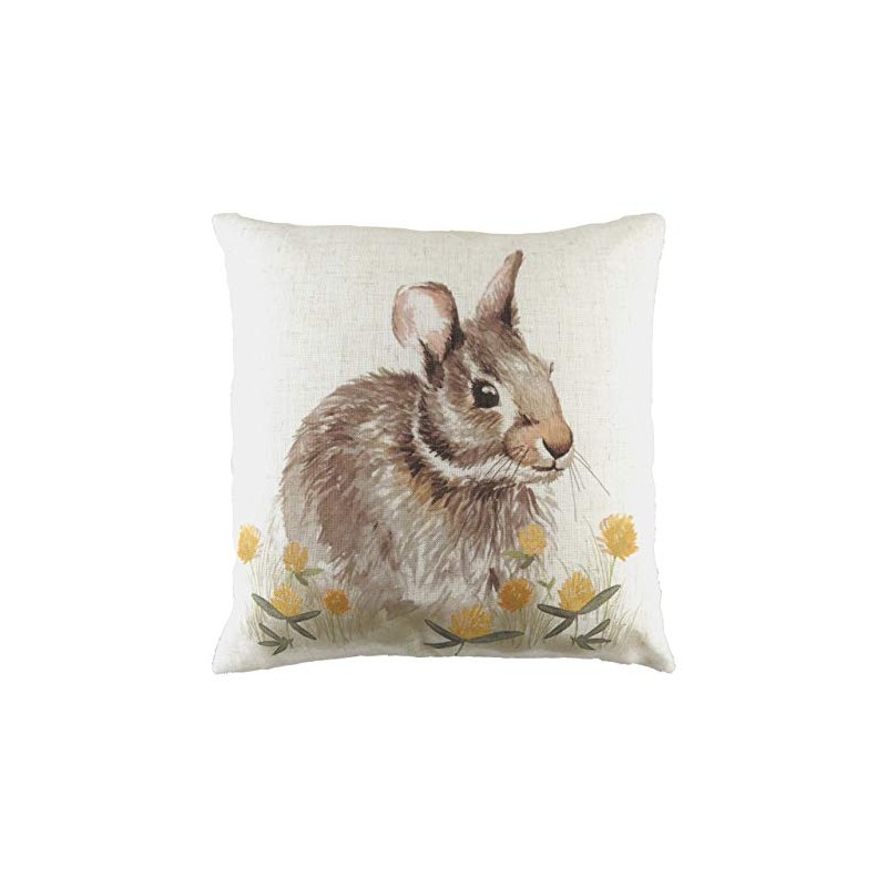Evans Lichfield Woodland Hare Cushion Cover, White, 43 x 43cm
