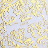 Frcolor Nail Stickers 3D Nail Sticker Set Lace Flower Gold