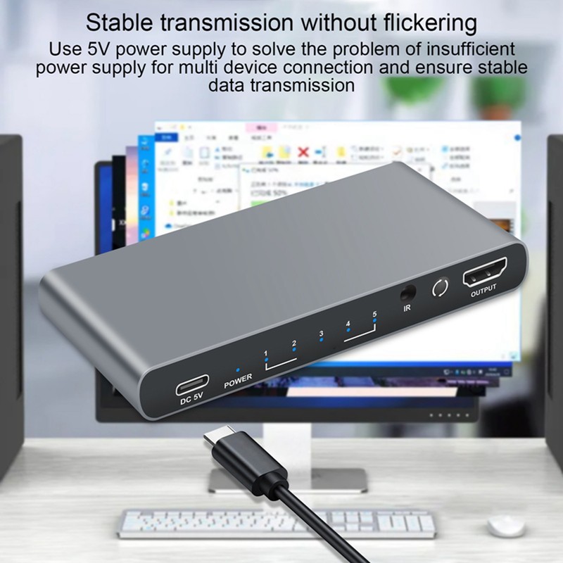 SWH51 5x1 HD Multimedia Interface Switcher 4K 60Hz 5 in