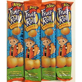 0.75oz Jovy Fruit Roll Snack, Apricot (16 Single Packets Per Order)