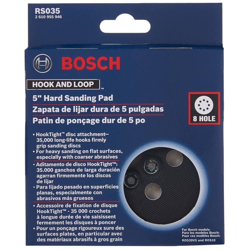 BOSCH RS035 Almohadilla de respaldo para lijadora de gancho y