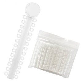 2080 Clear Ligature Ties for Braces - Dental Orthodontic Ligature Ties for Brackets - Elastic O-Ring Rubber Bands (2 Bags of 1040)