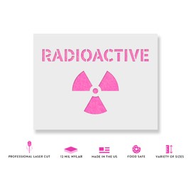 Radioactive Symbol Stencil - Spray Paint Stencils, Large Stencils, Stencils for Wood, Mylar Stencils, Paint Stencils