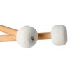 1 Pair Felt Mallets Drum Sticks with Wood Handle for
