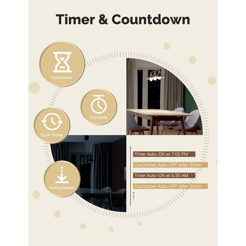 MOES WiFi 3 Gang Light Switches, 2.4GHz Smart Triple Single