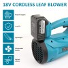 Cordless Leaf Blower Vacuum Handheld Electric Leaf Blower W/2 Battery