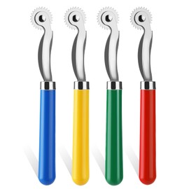 Nitlak 4 PCS Tracing Wheel,Tracing Wheel Sewing Tool, Plastic Handle Stainless Steel Pounce Wheel,Tracing Wheel for Sewing Patterns, Leathercraft, Professional Marking Spacer