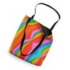 Playful Colorful Abstract Swirl Psychedelic Trippy Stripes Tote Bag