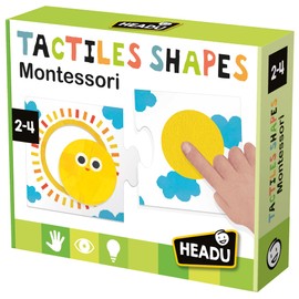 Headu - Tactiles Shapes Montessori, Educational Toys, Kids Puzzle, Tactile Sensory Activity, Learning Games, Ideal for 2-4yrs