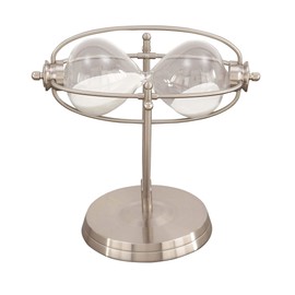 Deco 79 53425 Iron Swivel Hour Glass, 12" x 6", Silver