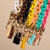 COLORFUL BLING Stylish Boho Modern Car Keychain Holder Wristlet Link