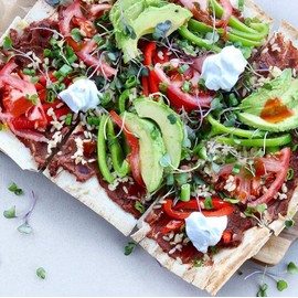 Markook Lavash Thinnest Flat Bread 10 Packs (12 Each) Light, Thin, Vegan, No Cholesterol, Fat Free