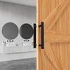 LVYIHAN Matte Black Square Barn Door Handles 12"/16"/18"/24"/36"/48"/59'', Pull Push