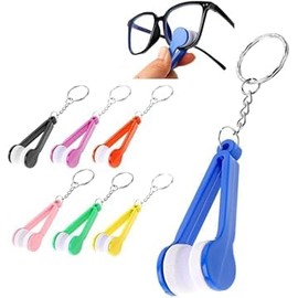 7Pcs Colourful Glasses Cleaner Tool with Keychain,Soft Cleaning Cloth Clip for Sunglasses,Mini Sun Glasses Eyeglass Microfiber Spectacles Brush,Eye Glasses Lens Surface Brush,Eyeglasses Care