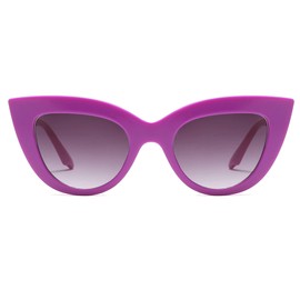 Freckles Mark Vintage Retro Cateye Sunglasses for Women Colorful Cat Eye Glasses UV400 Protection (Purple)