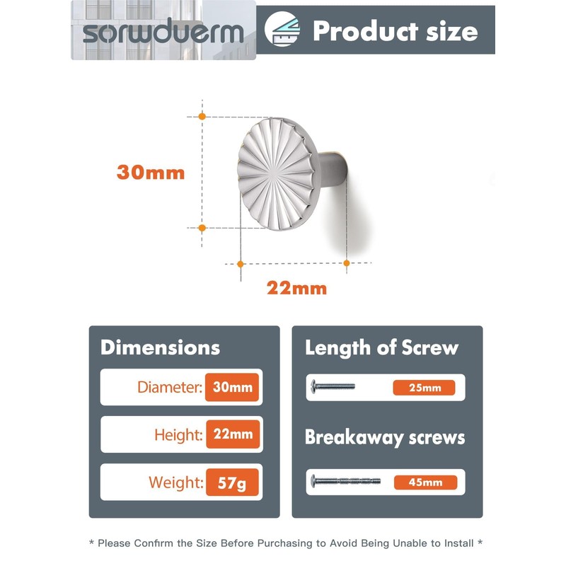 SORWDUERM 5 Pack Brushed Nickel Cabinet Knobs Satin Nickel Kitchen