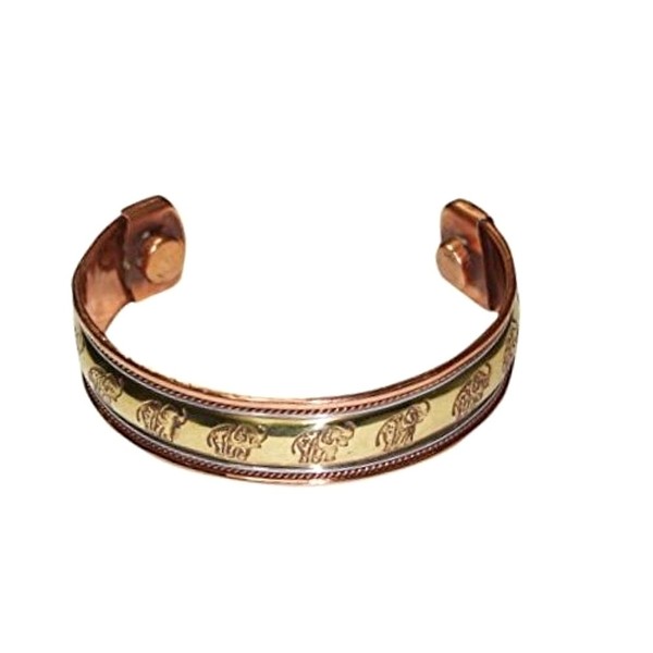 OMA Copper Bracelet For Arthritis Magnetic Therapy Bracelet For Pain Relief (Magnets Embedded Into Internal Face) BRAND (Elephants)