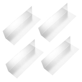 TEHAUX 4pcs Garage Door Protective Baffle Garage Door Parts Window Weather Stripping Garage Door Insulation Seal Garage Door Hardware Weatherproofing Garage Door Seals Silver Aluminum