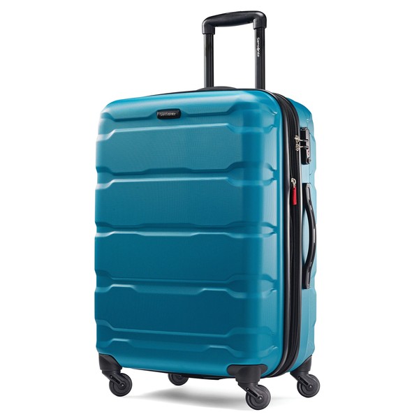 Samsonite Omni PC Hardside Expandable Luggage with Spinner Wheels, Checked-Medium