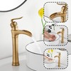 Antique Brass Waterfall Bathroom Faucet GGStudy Single Handle One Hole
