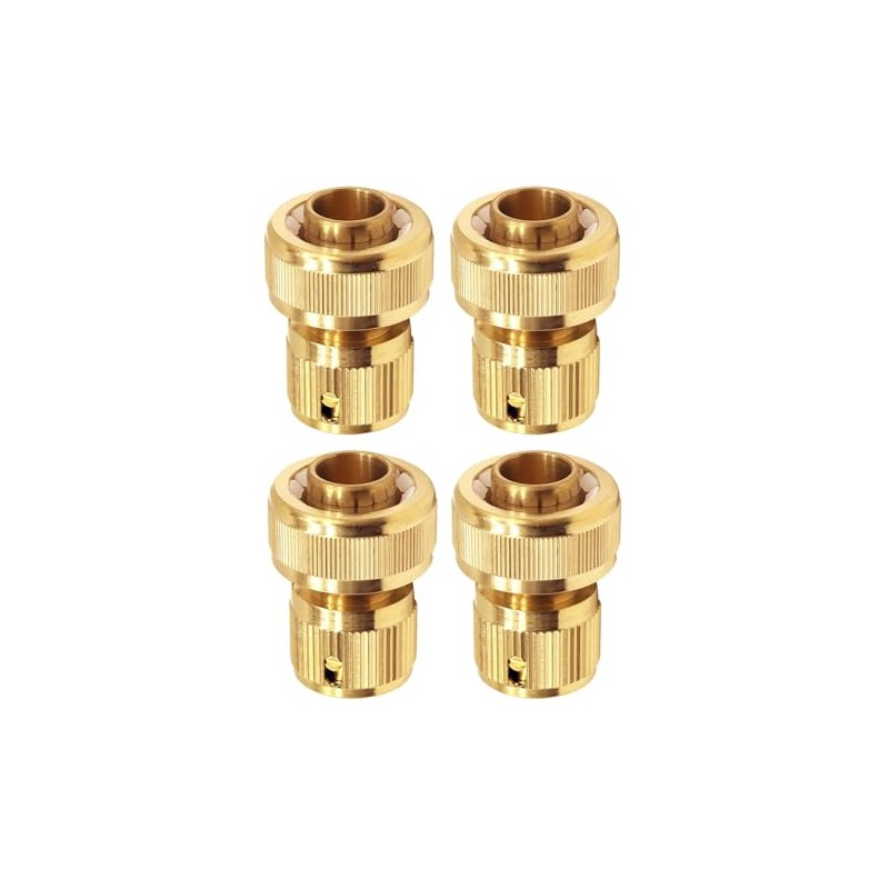 Wzzy Gurden 4 Pieces Brass Hose Connector 19 mm (3/4