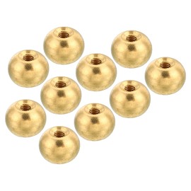PATIKIL M3 x 0.5 Thread 10 Pack Cap Nuts Button Brass Ball Lamp Decoration Screw Caps Nut for Furniture Lighting