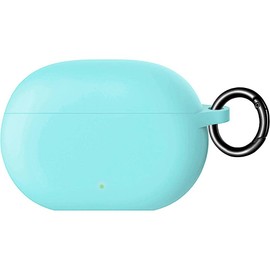 SaharaCase Case for Beats by Dr. Dre - Beats Studio Buds [Rugged] Full Body Protection Antislip Grip Slim with Keychain (Aqua Glow)